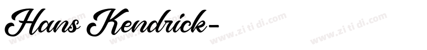Hans Kendrick字体转换